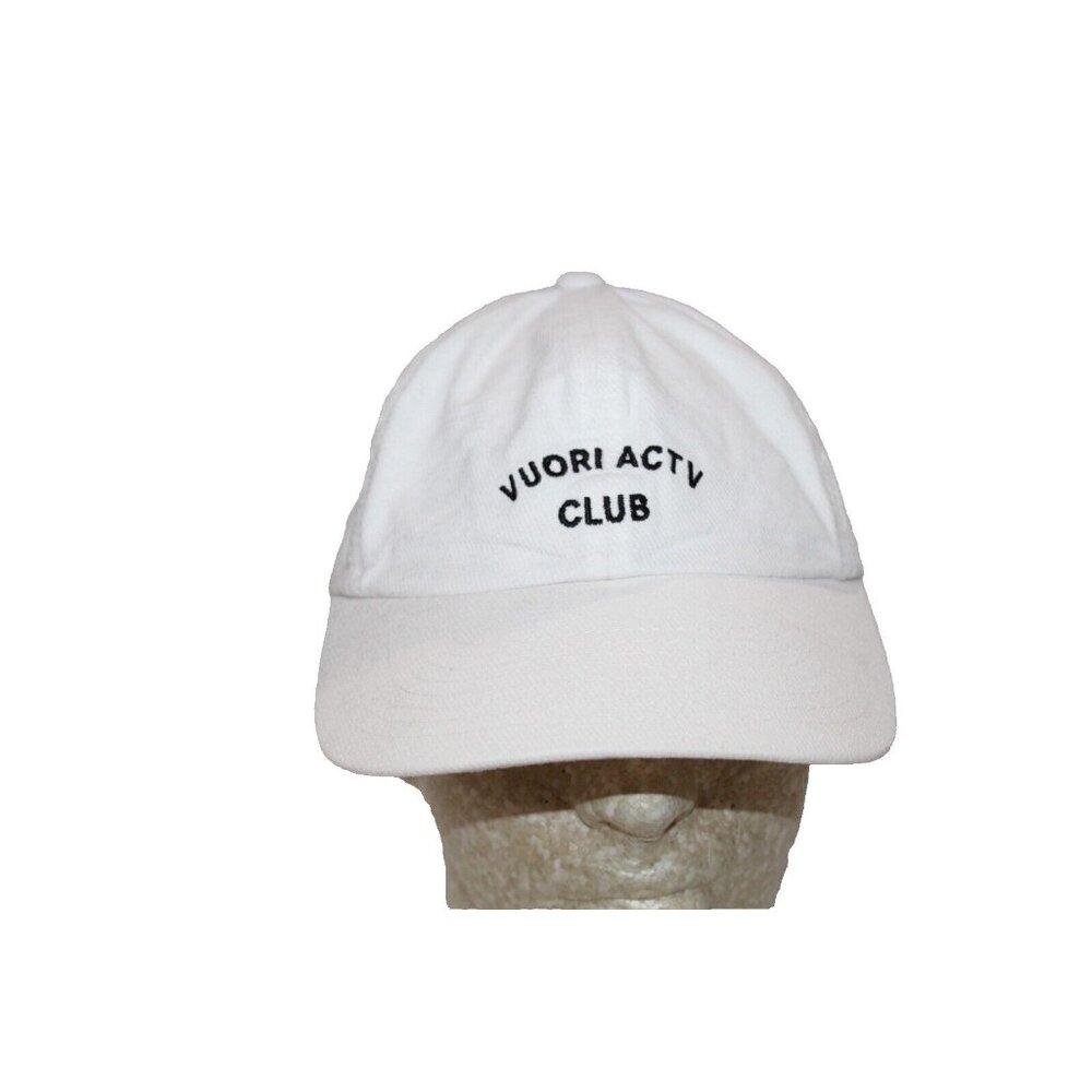 Vuori ACTV Club Dad Hat Adjustable Baseball Cap Casual Style Unisex White
